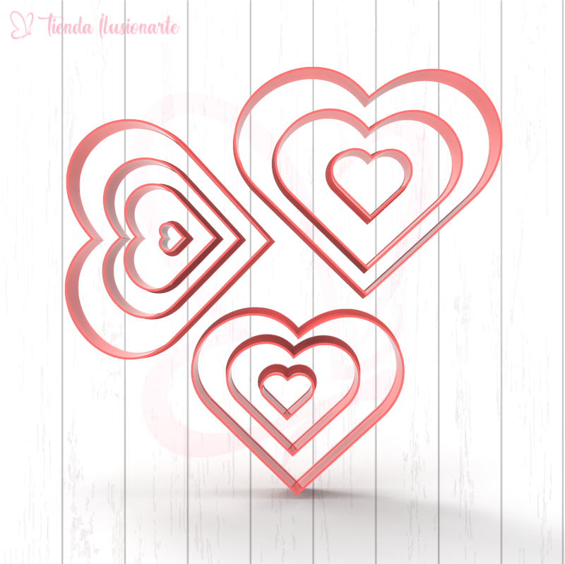Set corazones x10