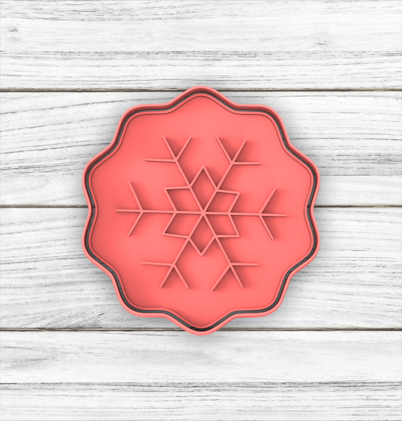 Sello/Stamp Copo de Nieve Navidad
