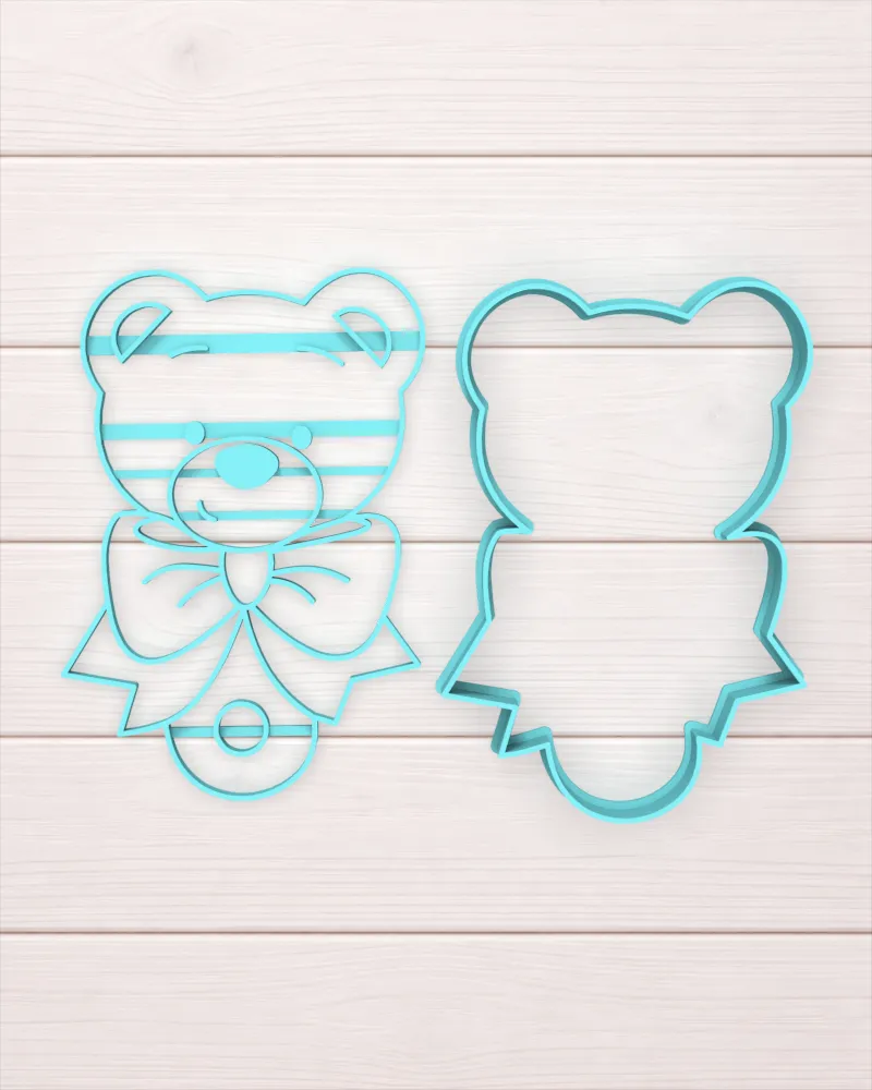 ANIMALES - OSO CON  MOÑO - 15 cm