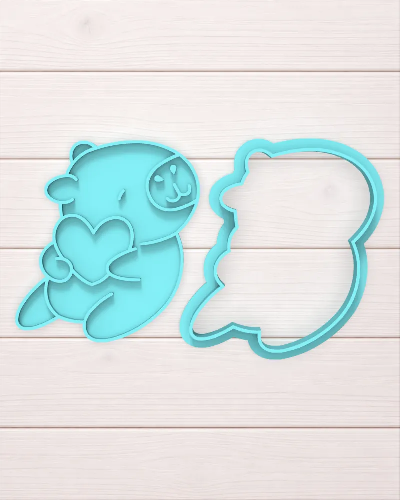 ANIMALES - CAPIBARA CORAZON - 15 cm