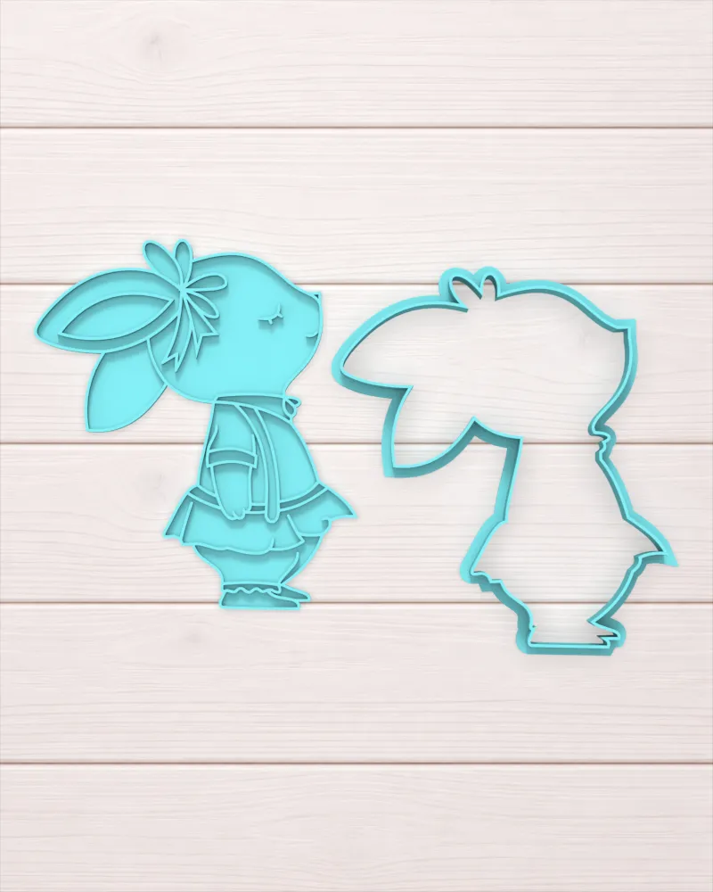 ANIMALES - CONEJA PERFIL - 15 cm
