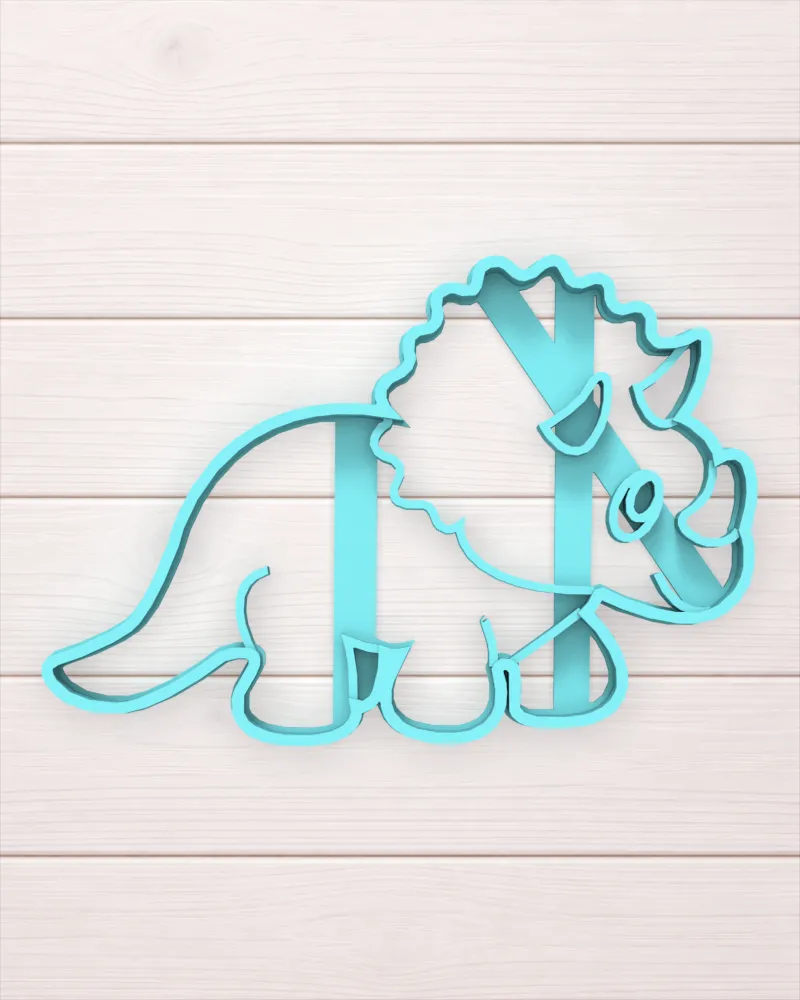 ANIMALES - DINOSAURIO TRICERATOPS - 15 cm