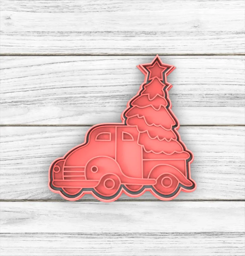 Camión con Pino Navidad - 6 CM