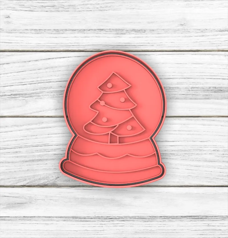 Esfera con Pino Navidad - 6 CM