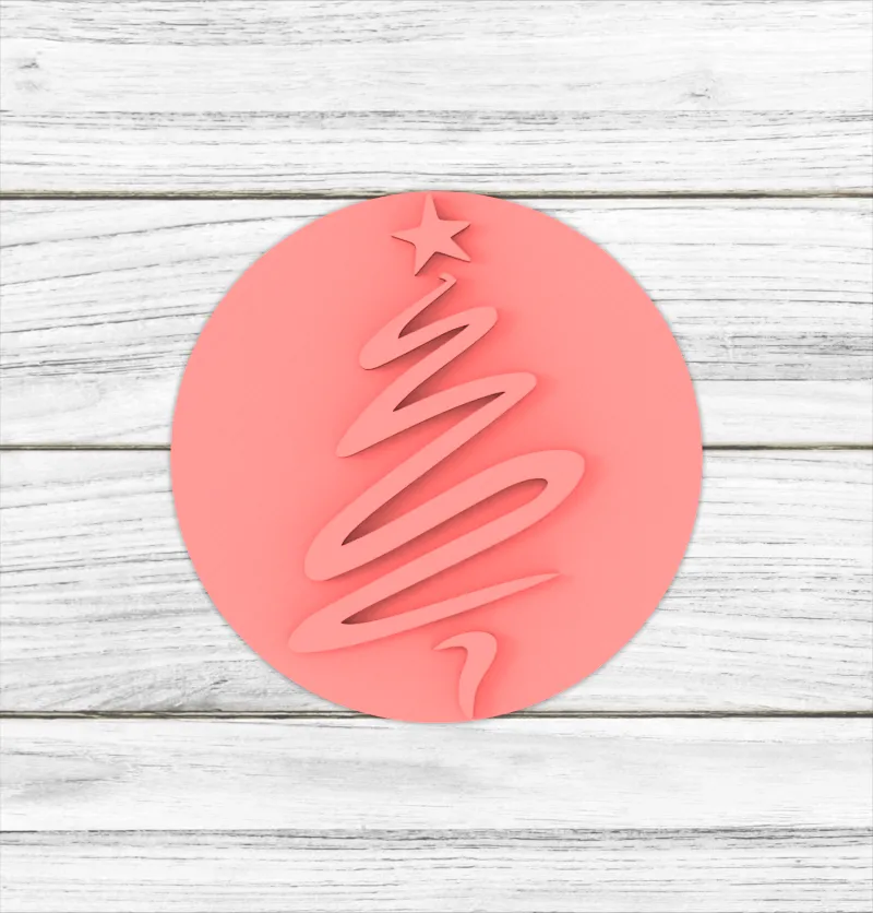 Sello/Stamp Pino Navidad - 6 CM