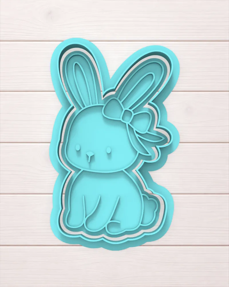 Coneja con moño - 15 cm