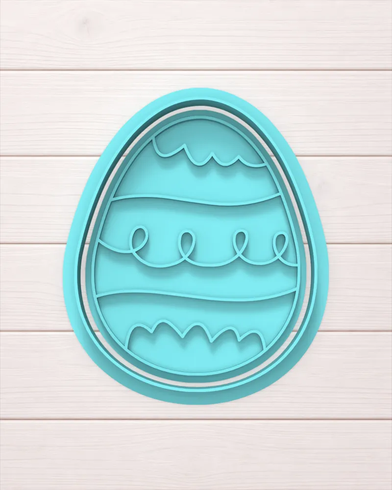 Huevo de pascuas con lineas - 15 cm