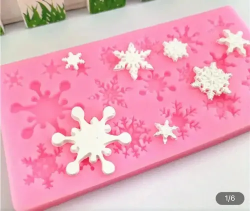 Molde silicona Copos de nieve