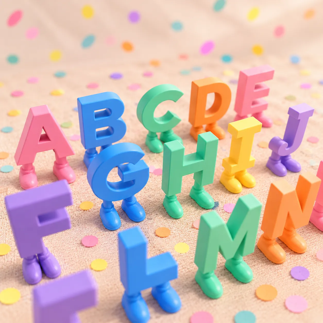 Abecedario 3D con Patitas