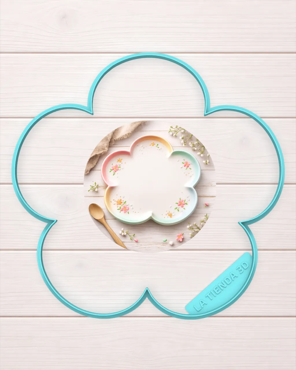 Cortante Flor para plato - 22CM