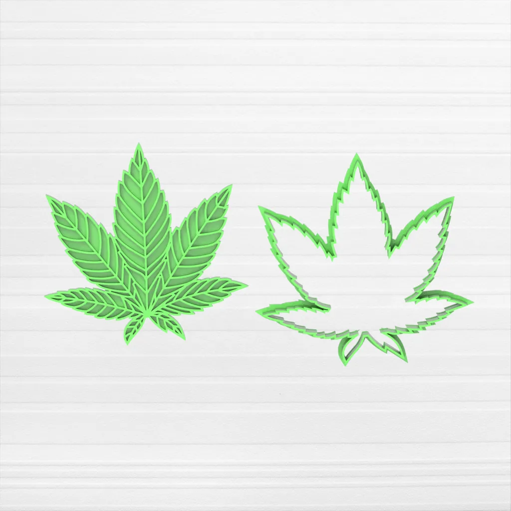 Hoja de Cannabis - 6 CM