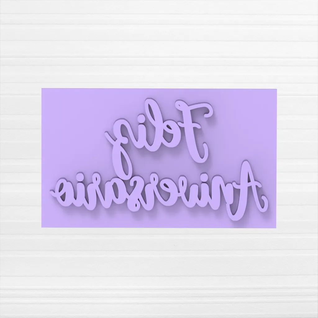 Stamp Feliz Aniversario - 10 cm