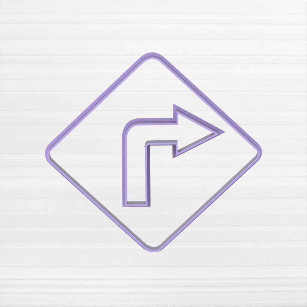 Señal de Curva - 10 cm