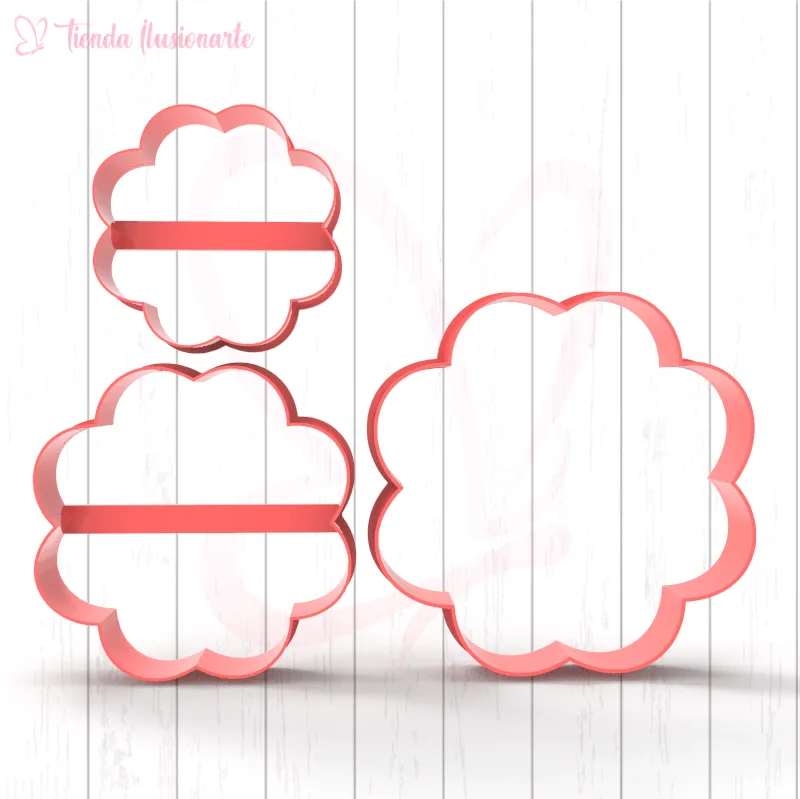 Set circulos rizados x 3