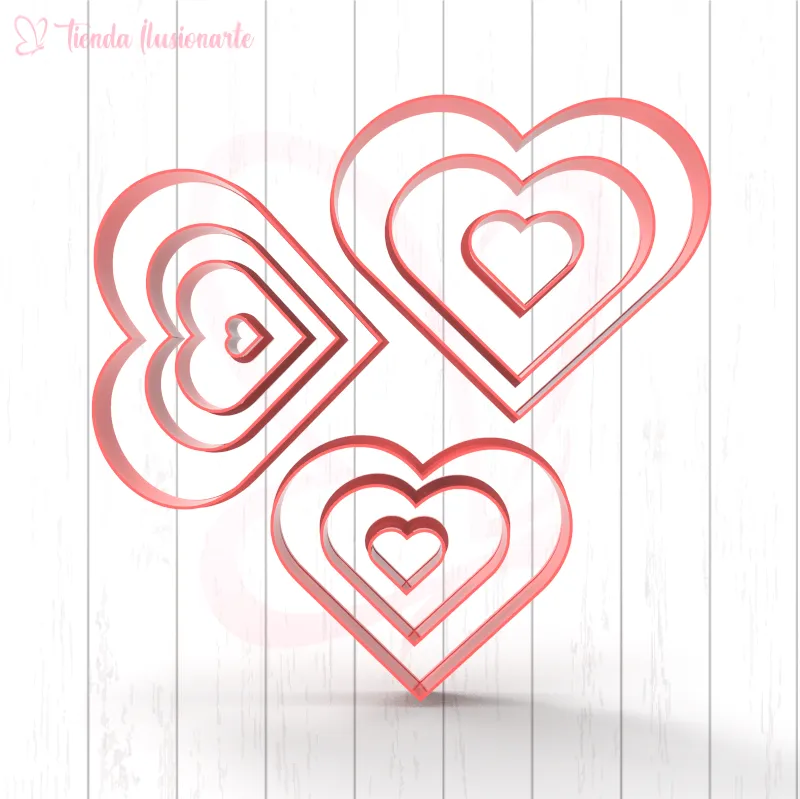 Set corazones x10