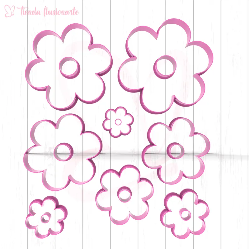 Set Flores x8 medidas grandes