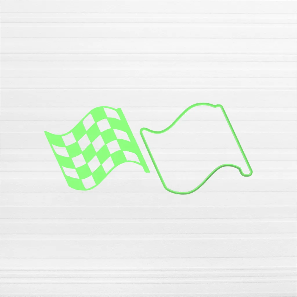 Bandera de Carreras - Cars - 10 cm