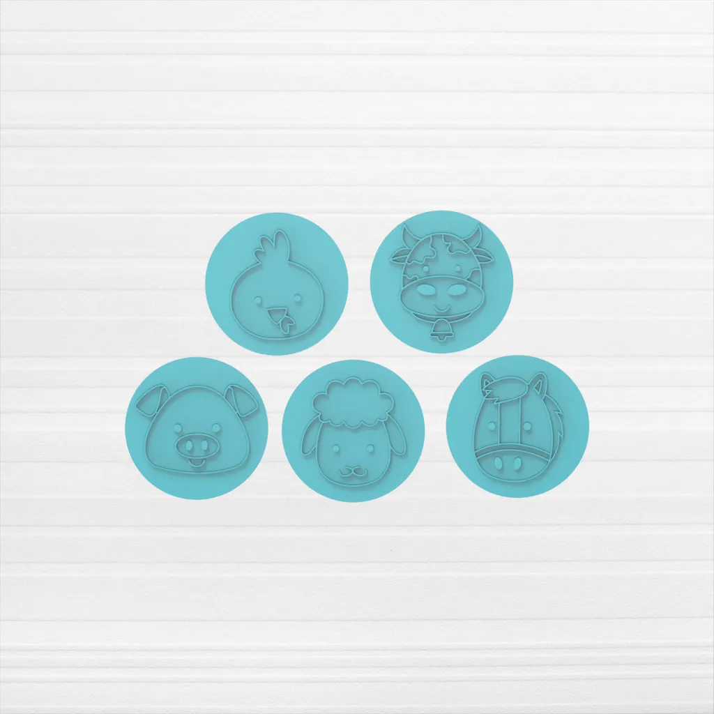 Set Stamps Animales de la Granja