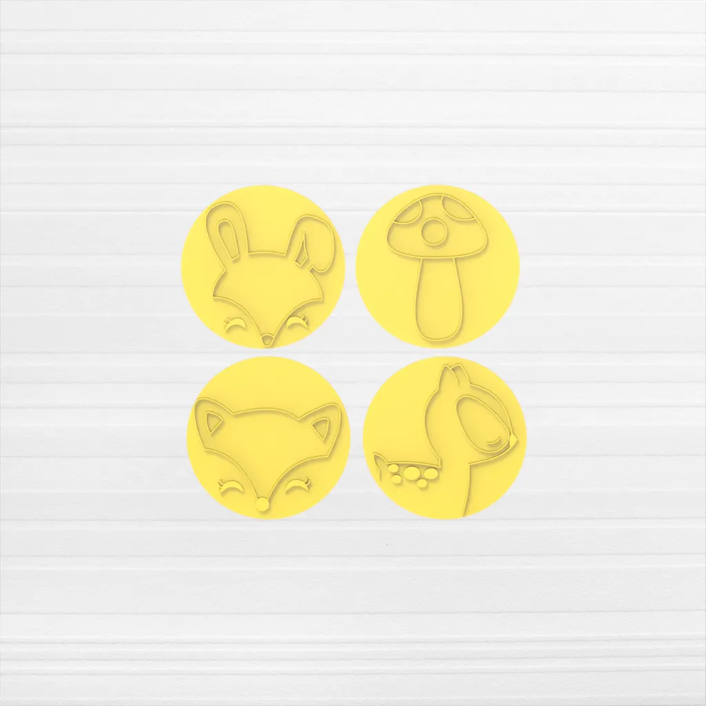Set Sellos Animales del Bosque - 3 cm