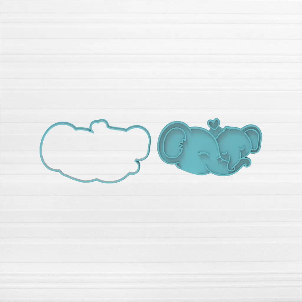 Elefantes Mamá e Hijo - 6 CM