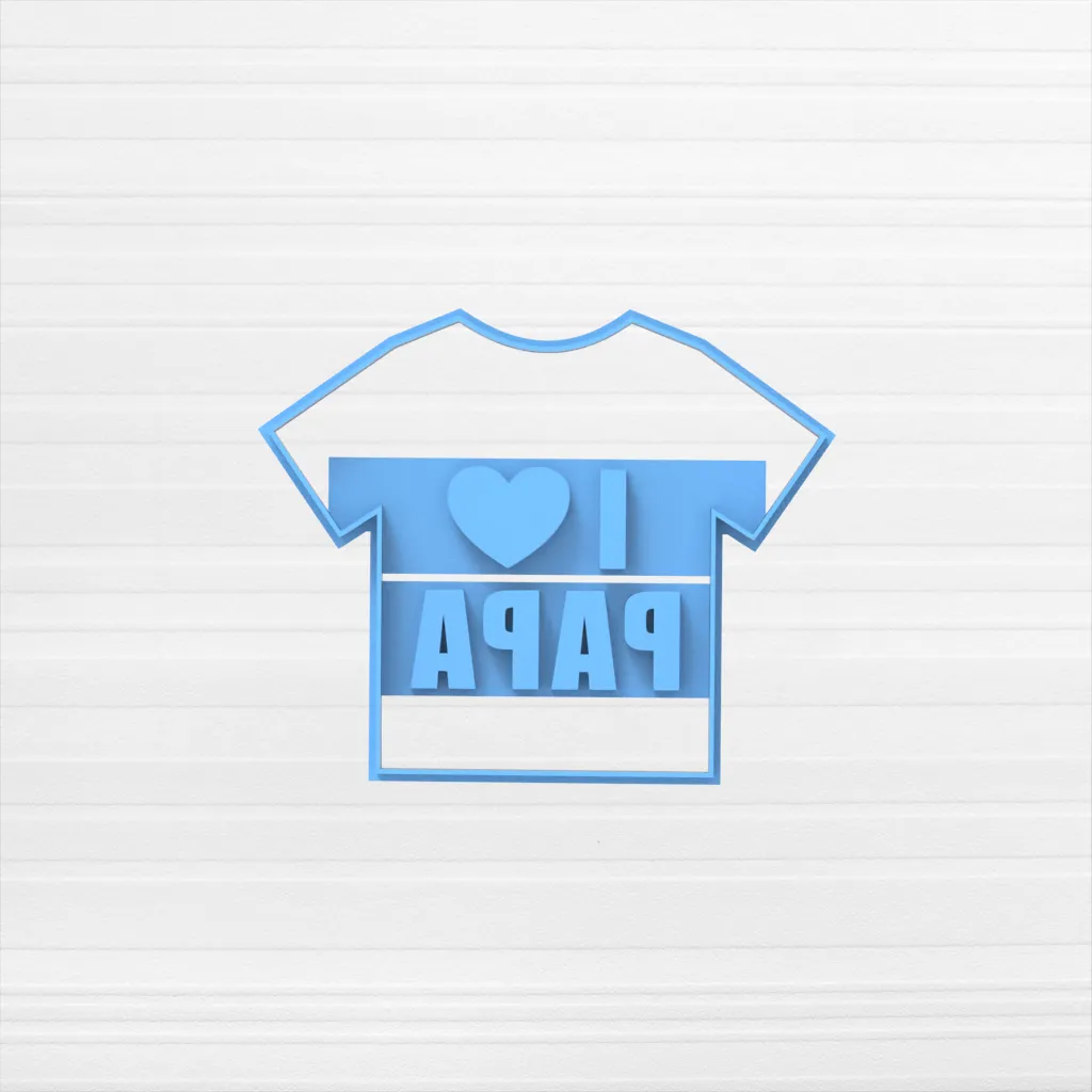Camiseta I ♡ PAPA - Día del Padre - 6 CM